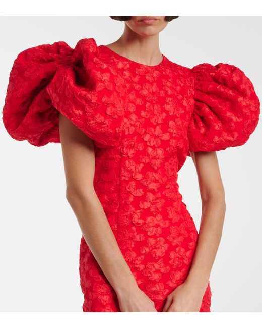 Vestido Midi En Jacquard ROTATE BIRGER CHRISTENSEN de color Red