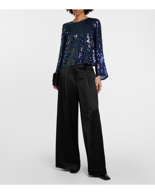 Velvet Blue Evie Sequined Top