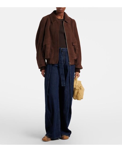 Loewe Brown Suede Blouson Jacket