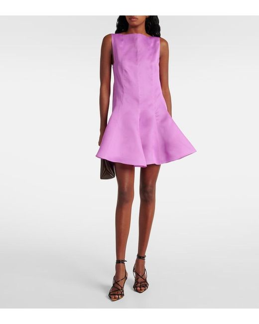 Khaite Pink Mags Silk Minidress