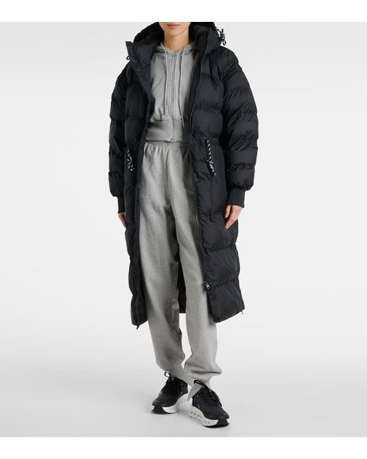 Adidas By Stella McCartney Black Wattierter Mantel