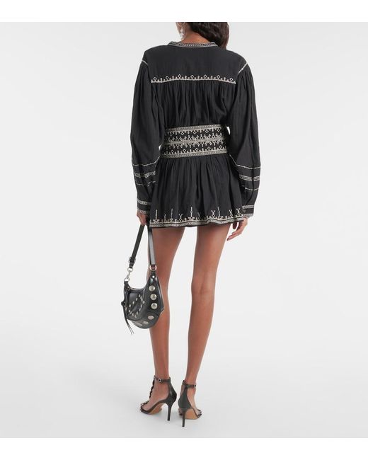 Isabel Marant Black Cotton Picadilia Mini Skirt