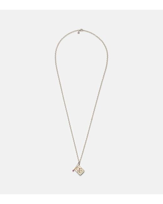 Sydney Evan White Perfect Match 14Kt Necklace With Diamonds And Rubies