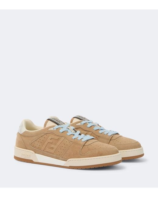 Fendi Natural Match Suede Sneakers for men