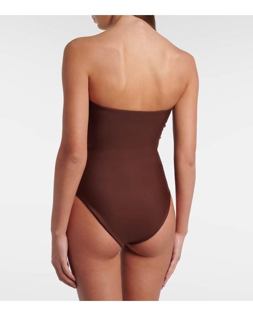 JADE Swim Brown Yara Ruched Swimsuit