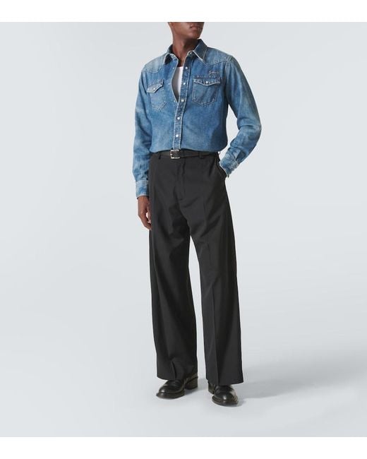 Camiseta De Algodon Givenchy de hombre de color Blue