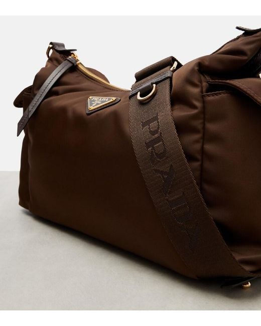 Prada Brown Explore Re-Nylon Large Shoulder Bag