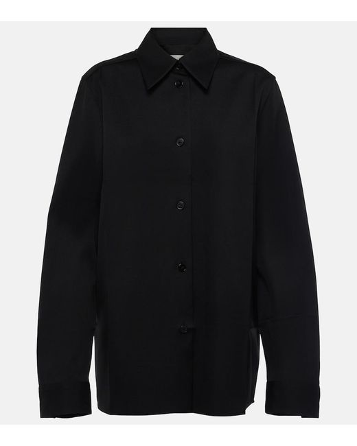 Jil Sander Black Virgin Wool Shirt