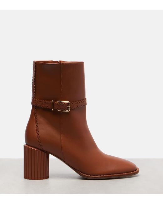 Zimmermann Brown Ankle Boots Eddie 70 Aus Leder