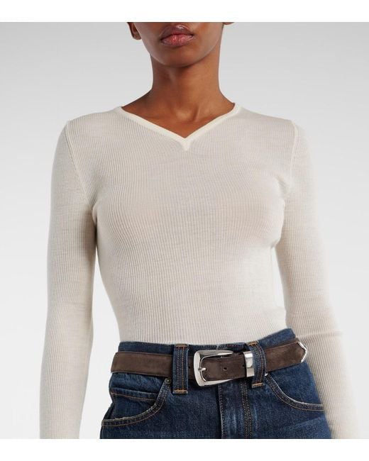 Khaite Brown Benny Suede Belt