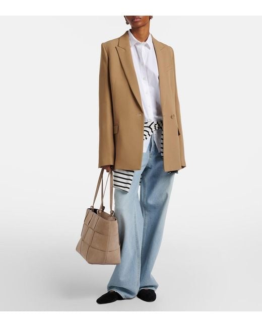 DeMellier London Natural Florence Large Suede Tote Bag