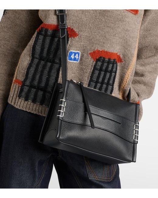 J.W. Anderson Black Loafer Small Leather Crossbody Bag
