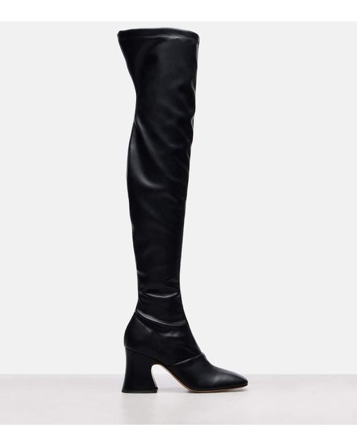 Chloé Black Overknee-Stiefel Janis 80 Aus Lederimitat