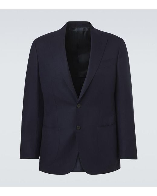 Thom Sweeney Blue Wool Blazer for men