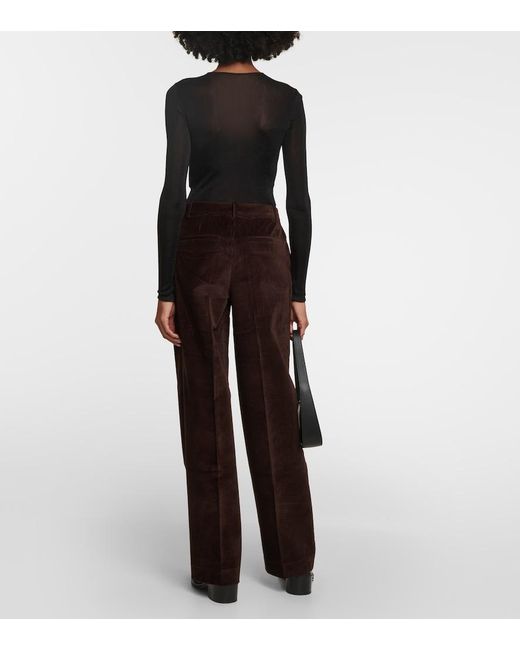 FRAME Brown Corduroy Straight Pants