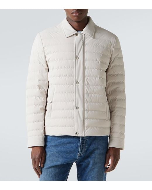 Brunello Cucinelli White Down Jacket for men