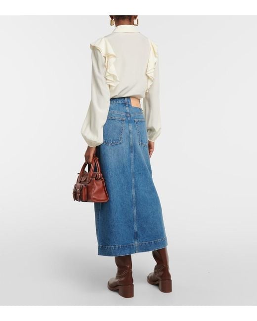 Ulla Johnson Blue Bea Denim Skirt