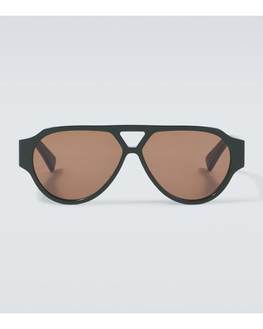Bottega Veneta Brown Soft Aviator Sunglasses for men