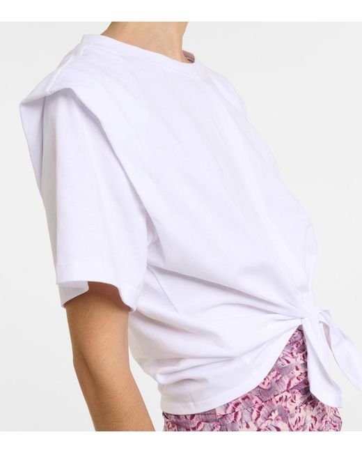 Isabel Marant White Zelikia Cotton Jersey T-Shirt