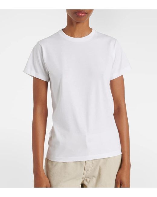 Camiseta Florie De Jersey De Algodon The Row de color White