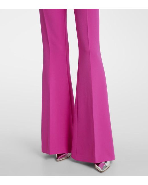 Safiyaa Pink High-Waisted Flared Pants