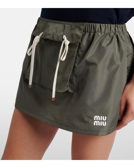 Miu Miu Black Technical Miniskirt