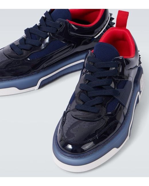 Christian Louboutin Verzierte Sneakers Astrocool Aus Leder in Blue für Herren