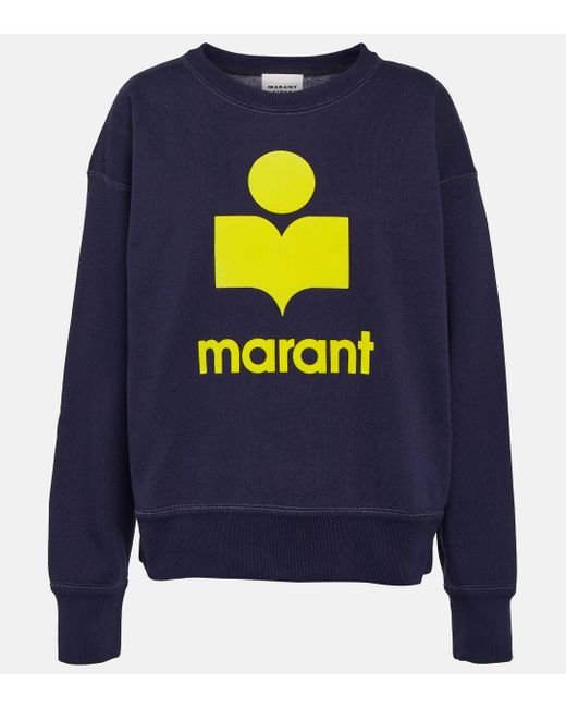 Isabel Marant Blue Moby Logo Jersey Sweatshirt