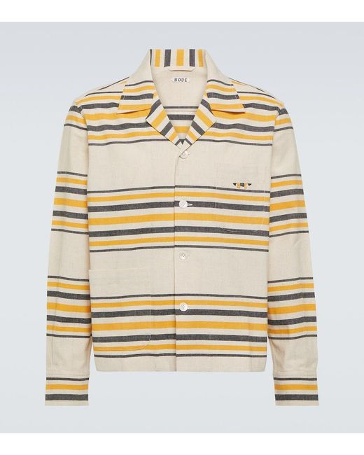 Bode Metallic Namesake Striped Cotton Shirt for men