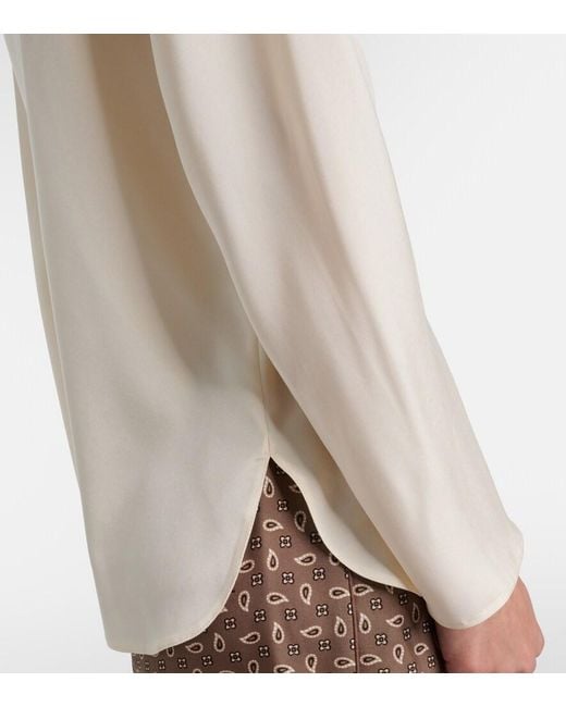 Max Mara Natural Mitico Silk-Blend Cady Top