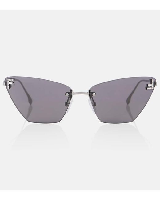 Fendi Gray Cat-Eye Sunglasses