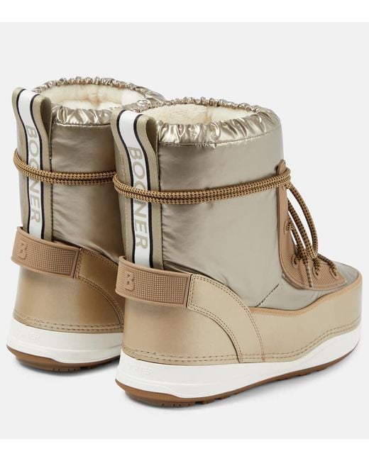 Bogner Natural La Plagne Faux Leather Snow Boots