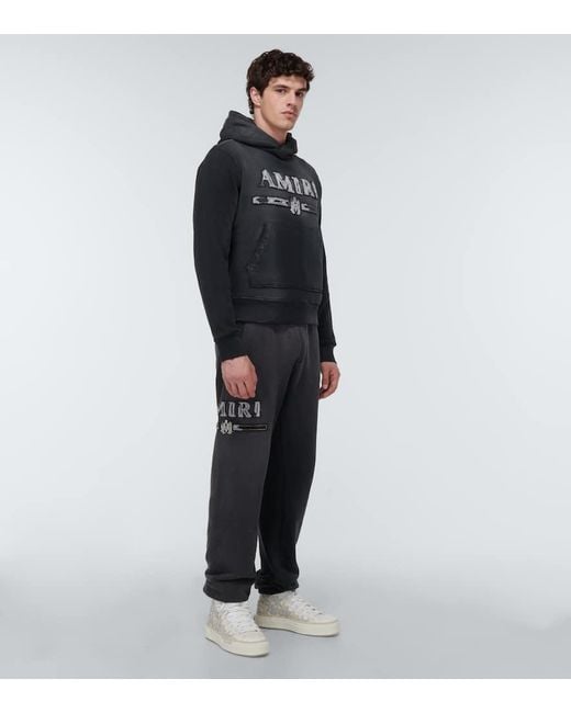 AMIRI Ma Bar Logo Hoodie Black/White Men's - US