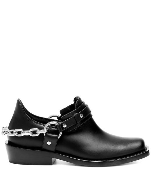 Rabanne Black Moto Leather Ankle Boots