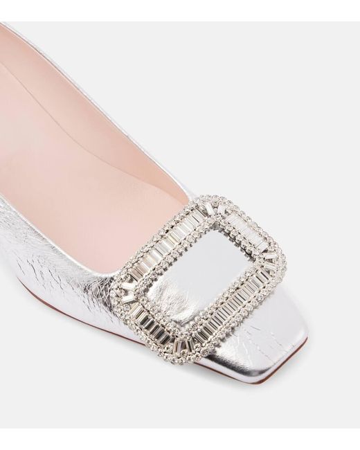 Salones Belle Vivier 45 Adornados Roger Vivier de color White