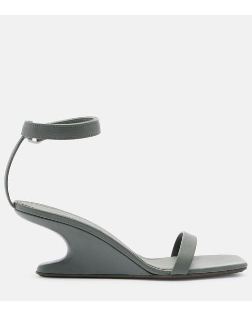 Rick Owens Metallic Cantilever Leather Sandals