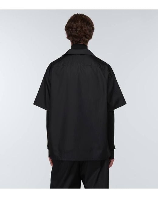 Prada Hemd aus Re-Nylon in Black für Herren
