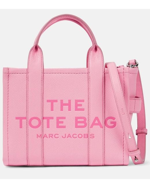 Marc Jacobs The Leather Micro Tote Bag in Pink