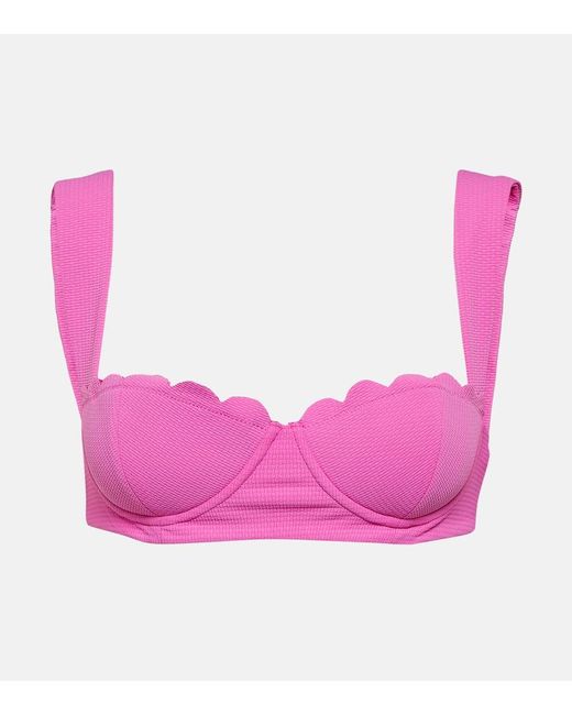 Top de bikini North festoneado Marysia Swim de color Pink