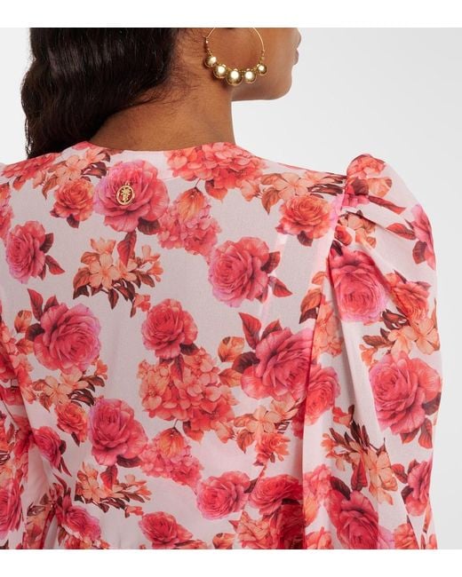 Bananhot Red Berta Floral Beach Cover-Up