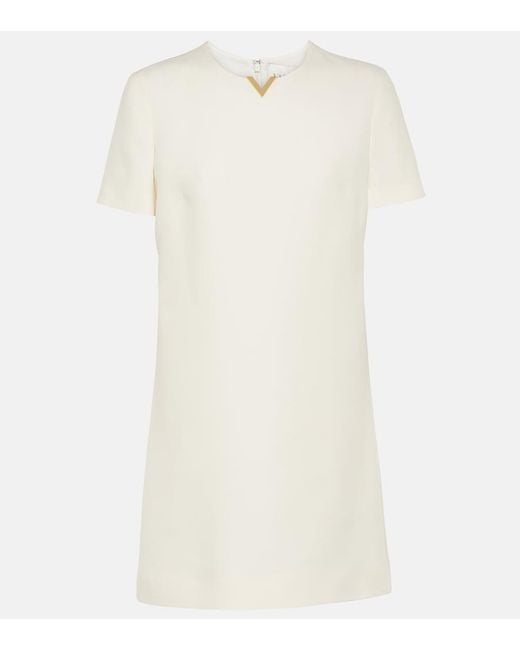 Valentino White Crepe Couture Minidress