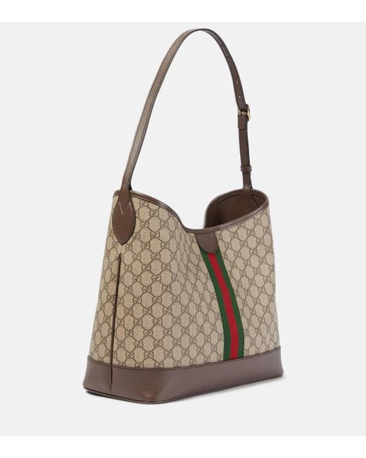 Gucci Brown Ophidia GG Medium Canvas Shoulder Bag