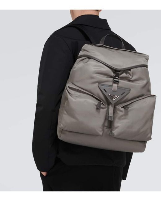 Prada Re-Nylon Backpack in Gray for Men | Lyst display picture 1