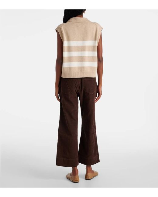 Velvet Natural Mariette Cotton And Cashmere Sweater Vest