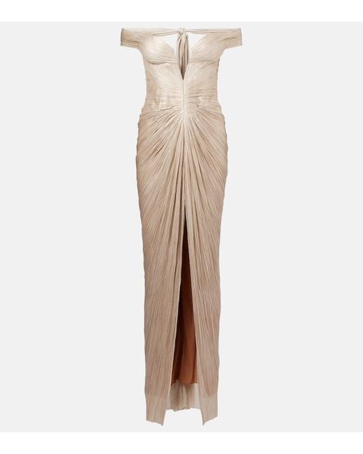 Vestido Corse De Fiesta Diella En Seda Maria Lucia Hohan de color Natural