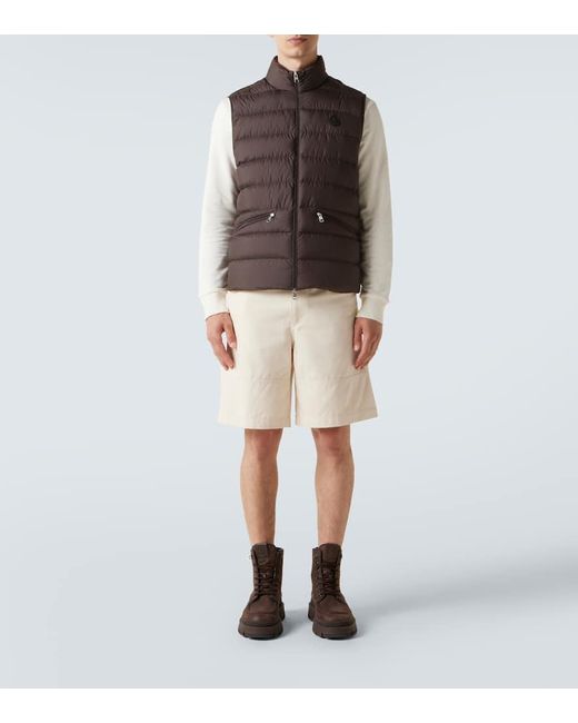 Gilet Imbottito Treompan di Moncler in Brown da Uomo