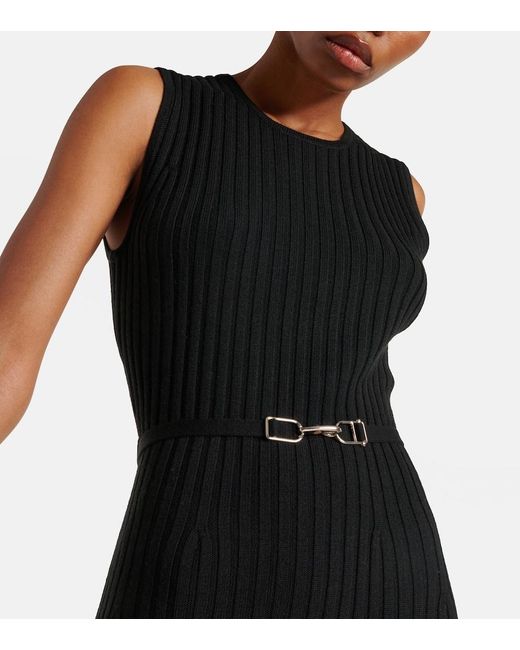 Gabriela Hearst Black Meier Wool And Cashmere Maxi Dress