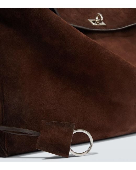 Balenciaga Brown Rodeo Suede Tote Bag for men