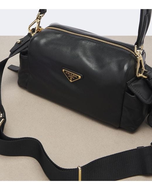 Prada Black Explore Small Leather Shoulder Bag
