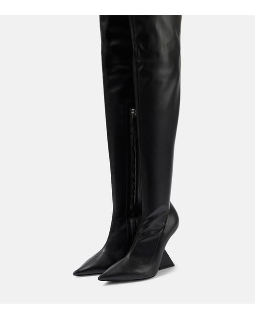The Attico Black Overknee-Stiefel Cheopissima 105